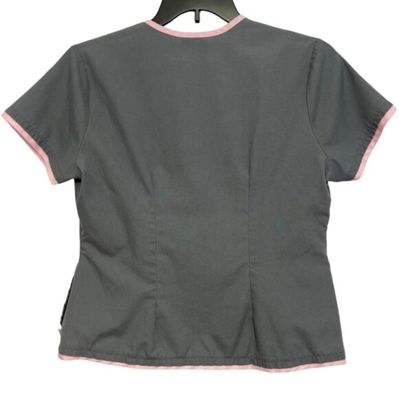 URBANE SCRUBS Short Sleeve Scrub Top Medium (41"42") Grey Nurse Uniforms Medical - Picture 2 of 12